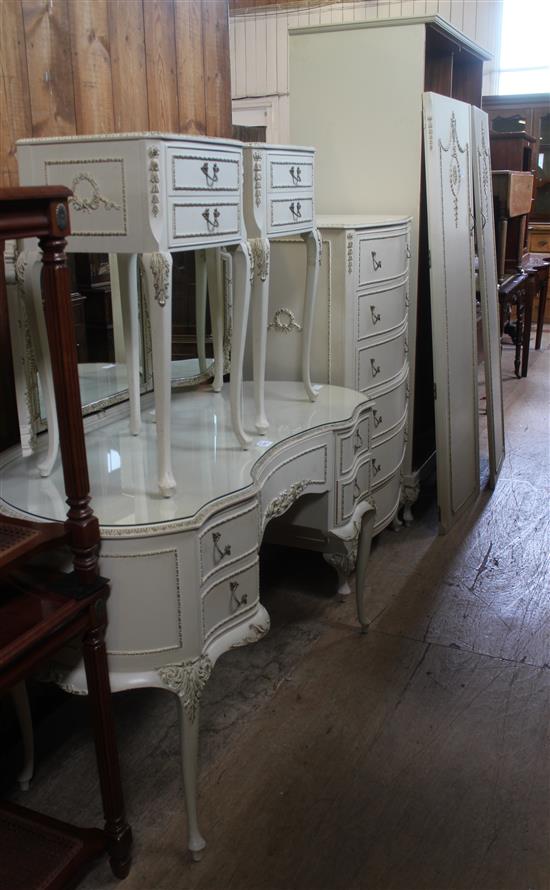 Louis XV style 5 piece bedroom suite